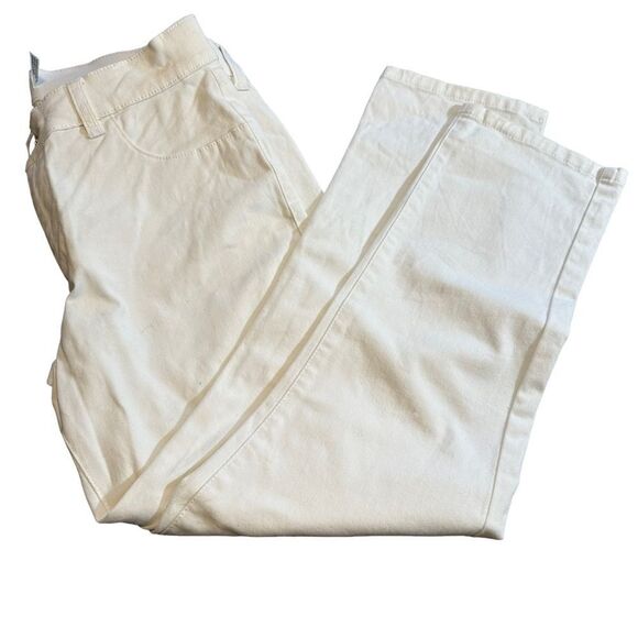 Calvin Klein White Denim Straight Leg Cropped Jeans - Size‎ 6 - Picture 4 of 10